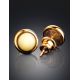 Charming Gold-Plated Studs With Honey Amber The Berry, image , picture 2