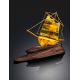 Handcrafted Amber Decorative Ship Model, image , picture 2