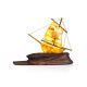 Handcrafted Amber Decorative Ship Model, image , picture 4