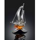 Amazing Silver Amber Decorative Ship Model, image , picture 2