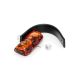 Unisex Rubber Ring With Organic Cut Amber The Grunge, Ring Size: / 23, image , picture 4
