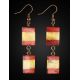 Handmade Amber Dangles With Padauk Wood The Indonesia, image , picture 3