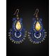 Ornate Drop Earrings With Amber And Crystals The India, image , picture 3