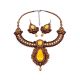 Braided Dangle Earrings With Amber And Beads The India, image , picture 4