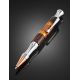Handcrafted Wenge Wood Ball Pen With Natural Amber, image , picture 2