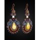 Ornate Drop Earrings With Amber And Crystals The India, image , picture 3