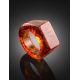 Unisex Amber Signet Ring The Magma, image , picture 2