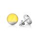 Round Amber Earrings In Sterling Silver The Monaco, image , picture 3