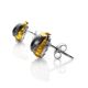 Lemon Amber Studs In Silver The Scarab, image , picture 4