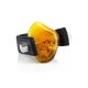 Rubber Unisex Ring With Textured Amber The Grunge, Ring Size: / 23, image , picture 3