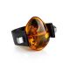 Unisex Rubber Ring With Bright Amber The Grunge, Ring Size: / 23, image , picture 3