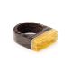 Handmade Wenge Wood Ring With Honey Amber The Indonesia, Ring Size: 6.5 / 17, image , picture 3