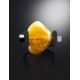 Rubber Unisex Ring With Textured Amber The Grunge, Ring Size: / 23, image , picture 2