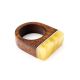 Brazilwood Ring With Honey Amber The Indonesia, Ring Size: 6 / 16.5, image , picture 3