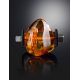 Unisex Rubber Ring With Bright Amber The Grunge, Ring Size: / 23, image , picture 2