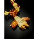 Amber Angel Shaped Pendant Necklace, image , picture 2