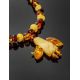 Multicolor Amber Beaded Necklace With Angel Shaped Pendant, image , picture 2
