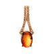 Amber Pendant In Gold With Champagne Crystals The Raphael, image , picture 3