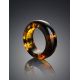 Cognac Amber Band Ring The Magma, image , picture 2