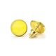 Amber Studs In Gold-Plated Silver The Monaco, image , picture 4