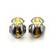 Amber Stud Earrings In Sterling Silver The Scarab, image , picture 4