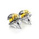 Amber Stud Earrings In Sterling Silver The Scarab, image , picture 5