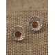 Ultra Feminine Silver Studs With Cognac Amber The Venus, image , picture 2