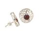Lovely Round Silver Studs With Cherry Amber The Venus, image , picture 5