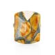 Multicolor Adjustable Ring With Honey Amber And Jewelry Polymer The Dalmatian, Ring Size: Adjustable, image , picture 3