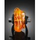 Rubber Adjustable Ring With Bold Amber Centerpiece The Grunge, Ring Size: 10 / 20, image , picture 2