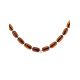 Cognac Amber Beaded Necklace With Bail, image , picture 3
