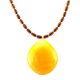 Cognac Amber Beaded Necklace With Bail, image , picture 4