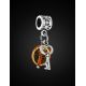 Metal Charm With Cognac Amber The Key, image , picture 3