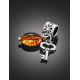 Metal Charm With Cognac Amber The Key, image , picture 2
