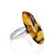Multicolor Open Ring With Honey Amber And Dark Polymer The Dalmatian, Ring Size: Adjustable, image , picture 3