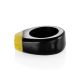 Eco Style Wooden Ring With lemon Amber The Indonesia, Ring Size: 6.5 / 17, image , picture 5