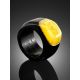 Eco Style Wooden Ring With lemon Amber The Indonesia, Ring Size: 6.5 / 17, image , picture 2