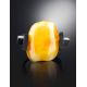 One Size Unisex Ring With Natural Cut Amber The Grunge, Ring Size: / 23, image , picture 2