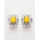 Bold Honey Amber Cufflinks In Sterling Silver The Ithaca, image , picture 2