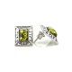 Elegant Silver Stud Earrings With Green Amber The Ithaca, image , picture 4