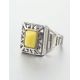 Bold Geometric Honey Amber Ring In Sterling Silver The Ellas, Ring Size: 9.5 / 19.5, image , picture 4