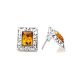 Geometric Cognac Amber Studs In Sterling Silver The Ithaca, image , picture 2
