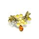 Designer Amber Brooch In Sterling Silver The Bee, image , picture 5