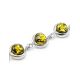 Silver Link Bracelet With Green Amber The Berry, image , picture 3