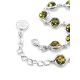 Silver Link Bracelet With Green Amber The Berry, image , picture 4
