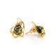 Amber Stud Earrings In Gold-Plated Silver The Daisy, image , picture 2