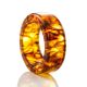 Cognac Amber Band Ring The Magma, image , picture 5