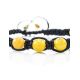 Iconic Shamballa Bracelet With Honey Amber Beads, image , picture 4