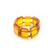 Cognac Amber Elastic Ring, Ring Size: Adjustable, image , picture 3