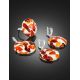 Cognac Amber Adjustable Ring With Jewelry Polymer The Dalmatian, Ring Size: Adjustable, image , picture 4